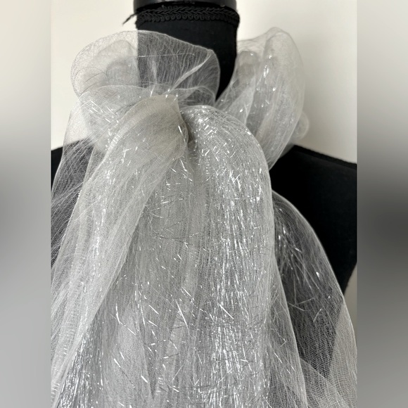 Vintage Luxury Silk & Lurex Unique Bubble Scarf Hand Made in India - Picture 1 of 8